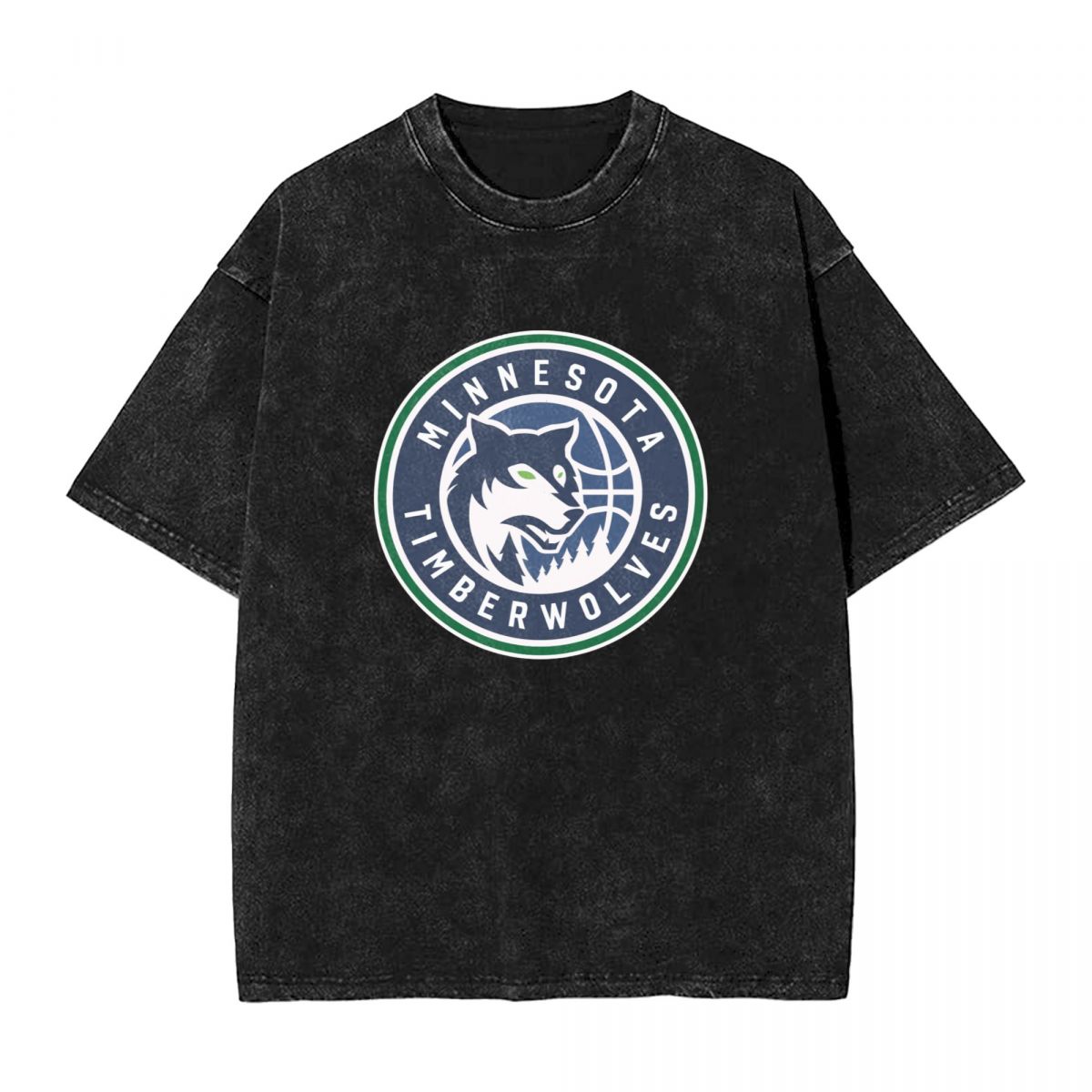Minnesota Timberwolves Printed Vintage Men's Oversized T-Shirt