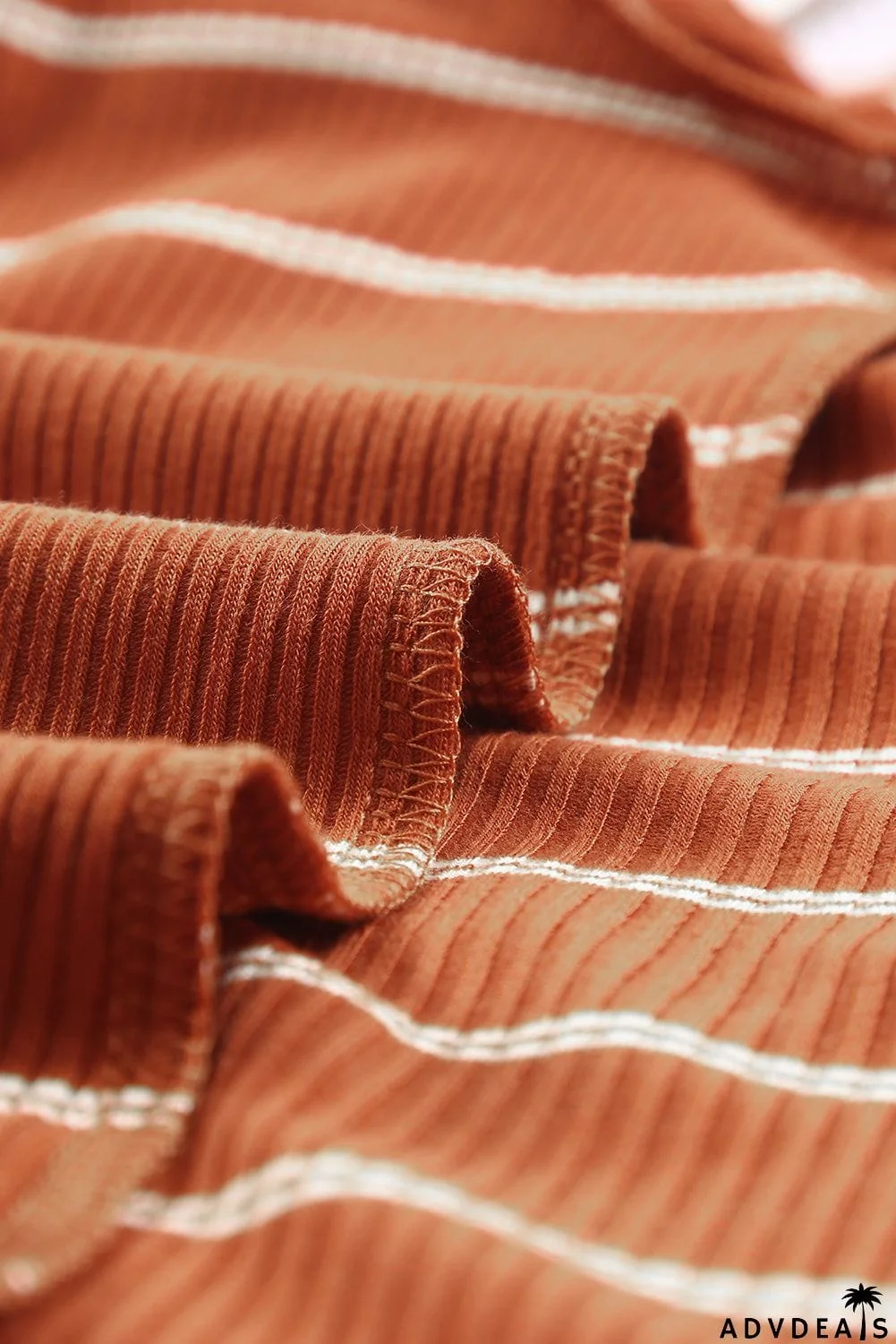 Extend Color Block Cuffs Rib Knit Striped Pullover