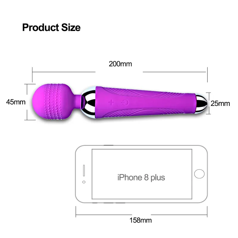 Wireless AV Vibrator Magic Wand for Women USB Rechargeable Massager