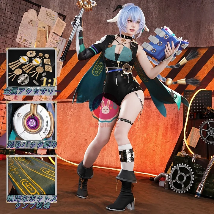 【ゼンゼロ】リュシア コスプレLサイズ　靴、武器、ウィッグ付 Azuiblc ゼンゼロ リュシア コスプレ衣装 羊角 尻尾付き 金属