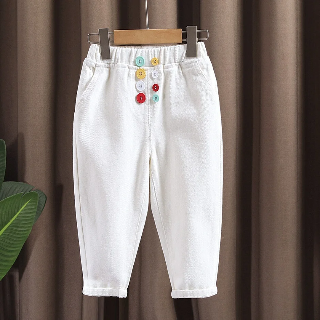 Baby Girls Jeans Spring Autumn Denim Pants for  Kids Jeans Teenages Children Trousers Toddler Pants for Teens 4 5 6 7 8 9 Years