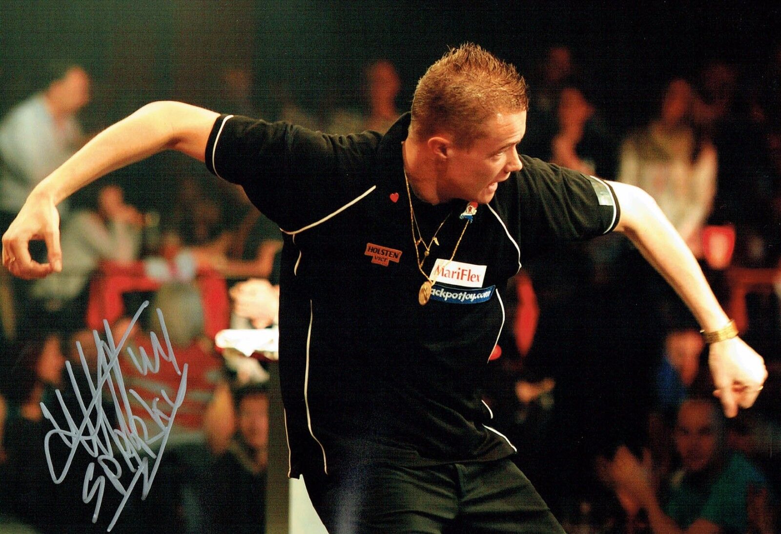 Wesley HARMS Signed 12x8 Autograph Photo Poster painting 1 AFTAL COA Dutch Darts Player BDO