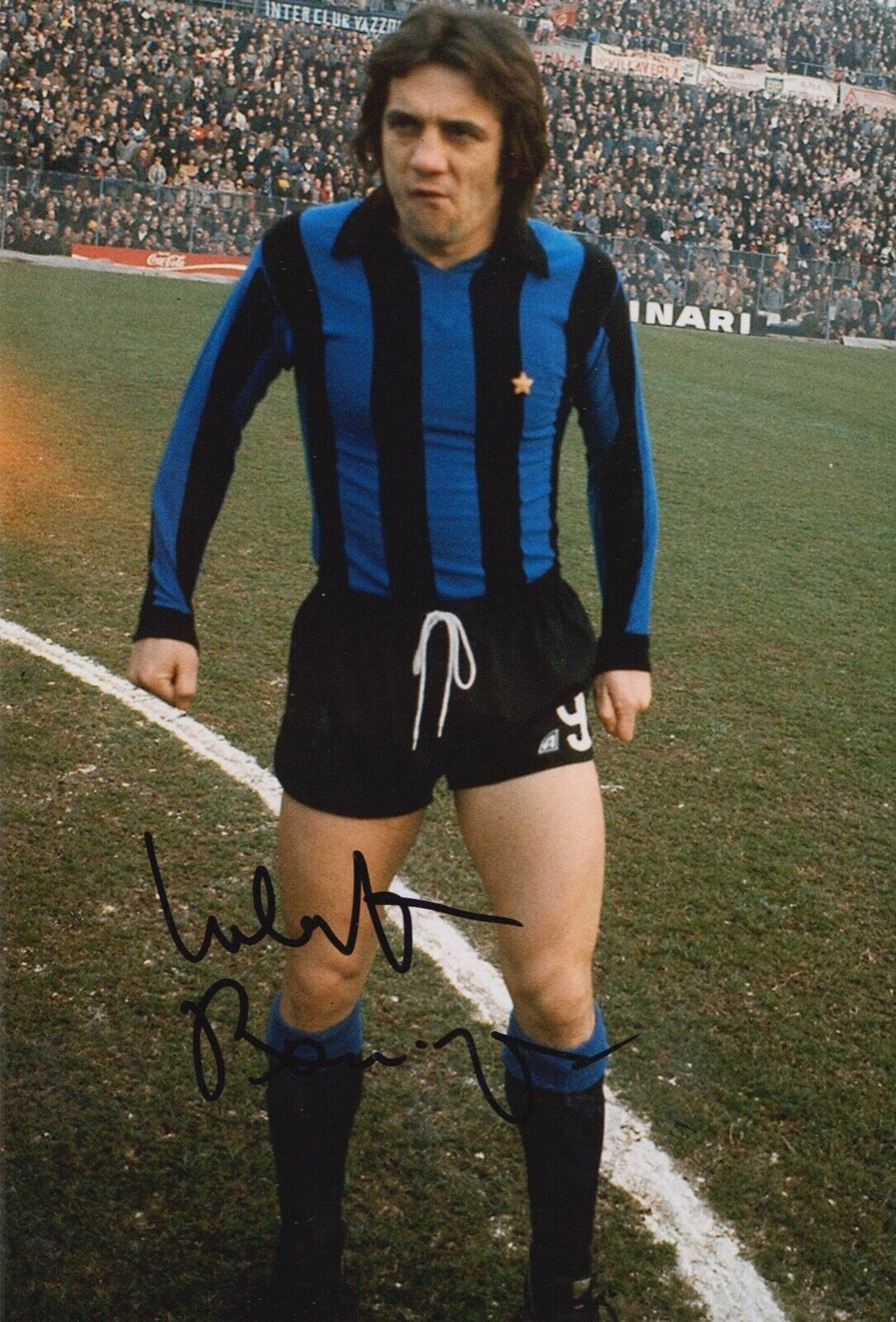 ROBERTO BONINSEGNA HAND SIGNED 12X8 Photo Poster painting INTER MILAN FOOTBALL AUTOGRAPH