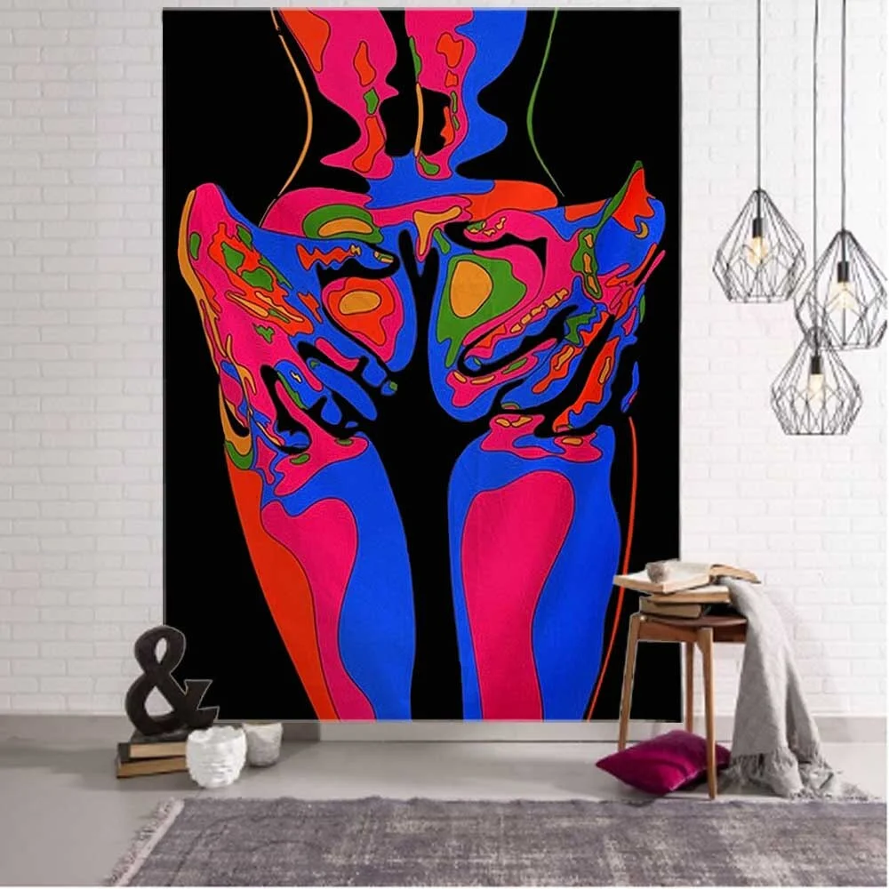 Nigikala Illustration Wall Hanging Tapestry Hippie Kawaii Home Wall Decor Boho Room Personality Background Cloth Sofa Sheets