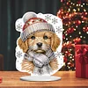 Diamond Painting Winter Dog Tabletop Ornaments Kit for Office Desktop Decor