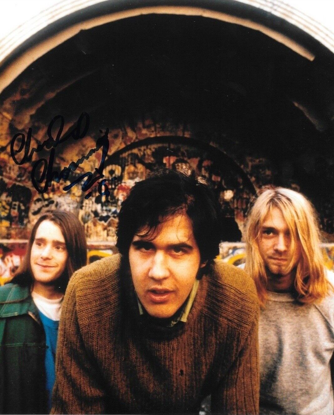 * CHAD CHANNING * signed 8x10 Photo Poster painting * NIRVANA DRUMMER * COA * 5