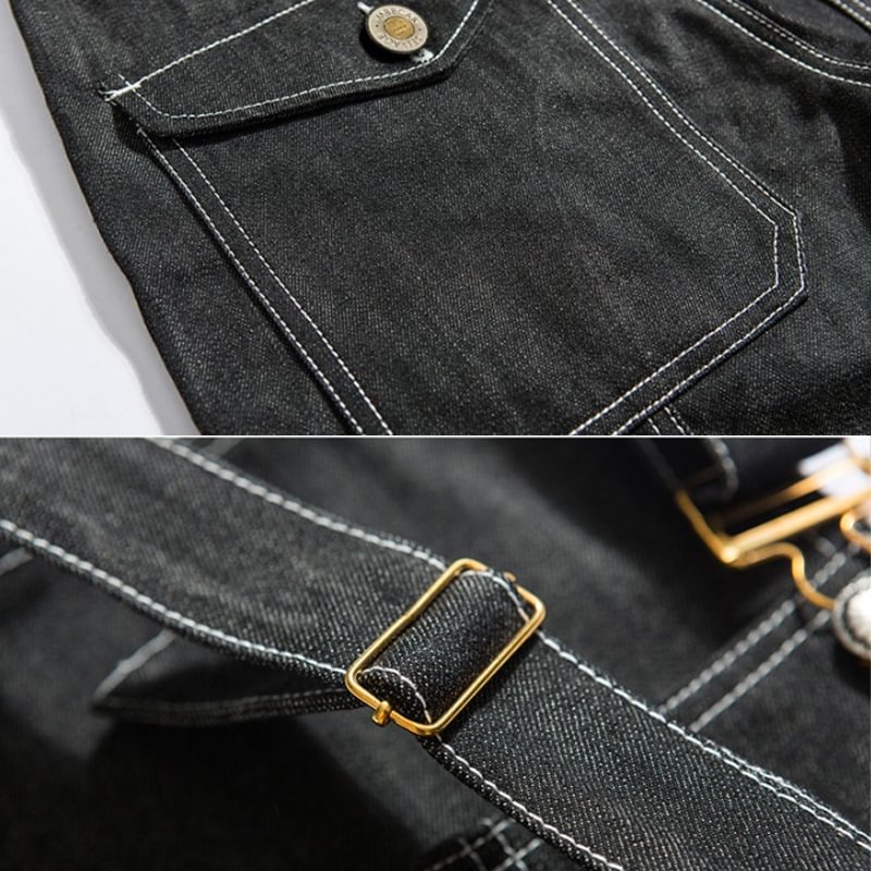 Vintage Red Ear Denim Baggy Overalls