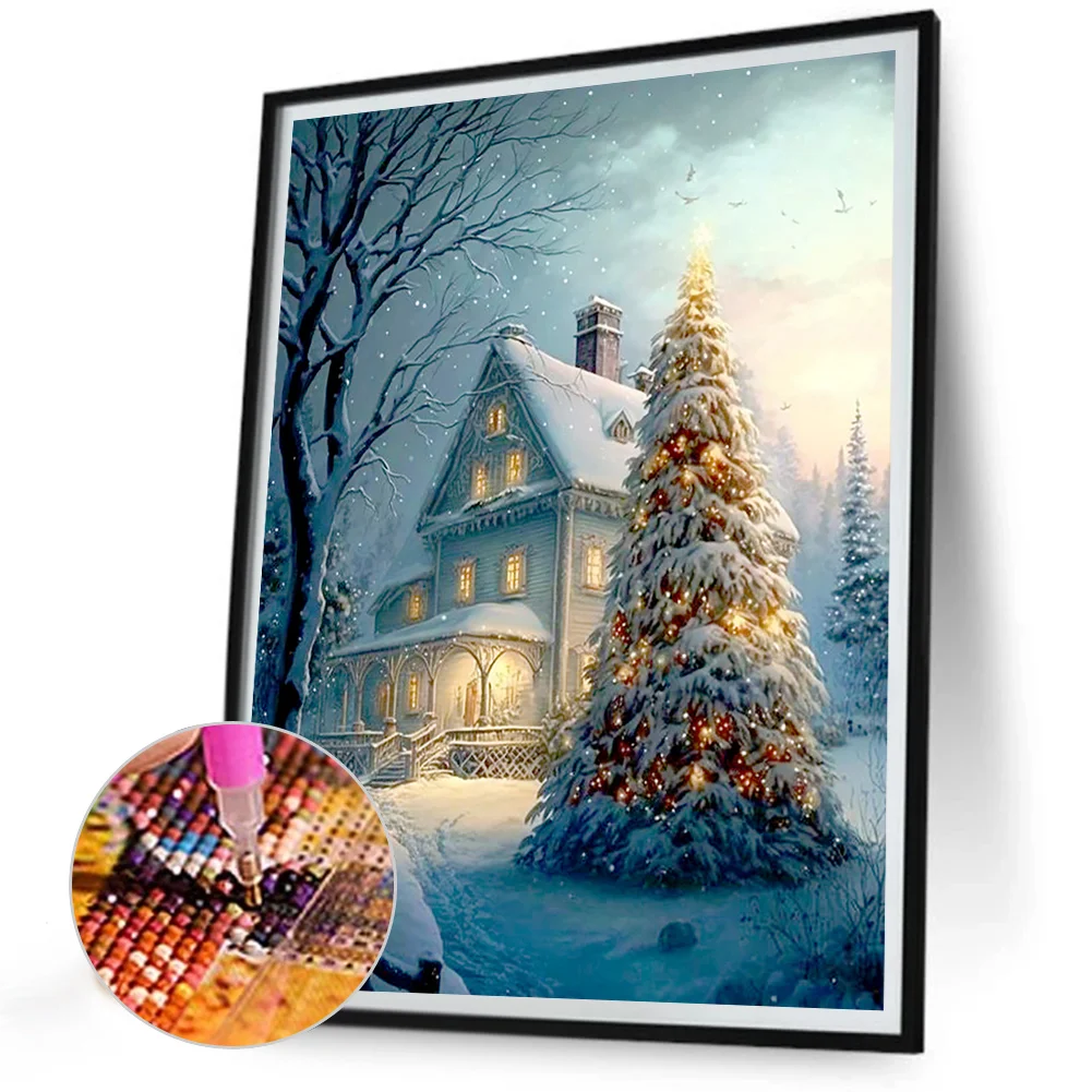 Diamond Painting - Full Round Drill - Xmas Tree(Canvas|30*40cm)