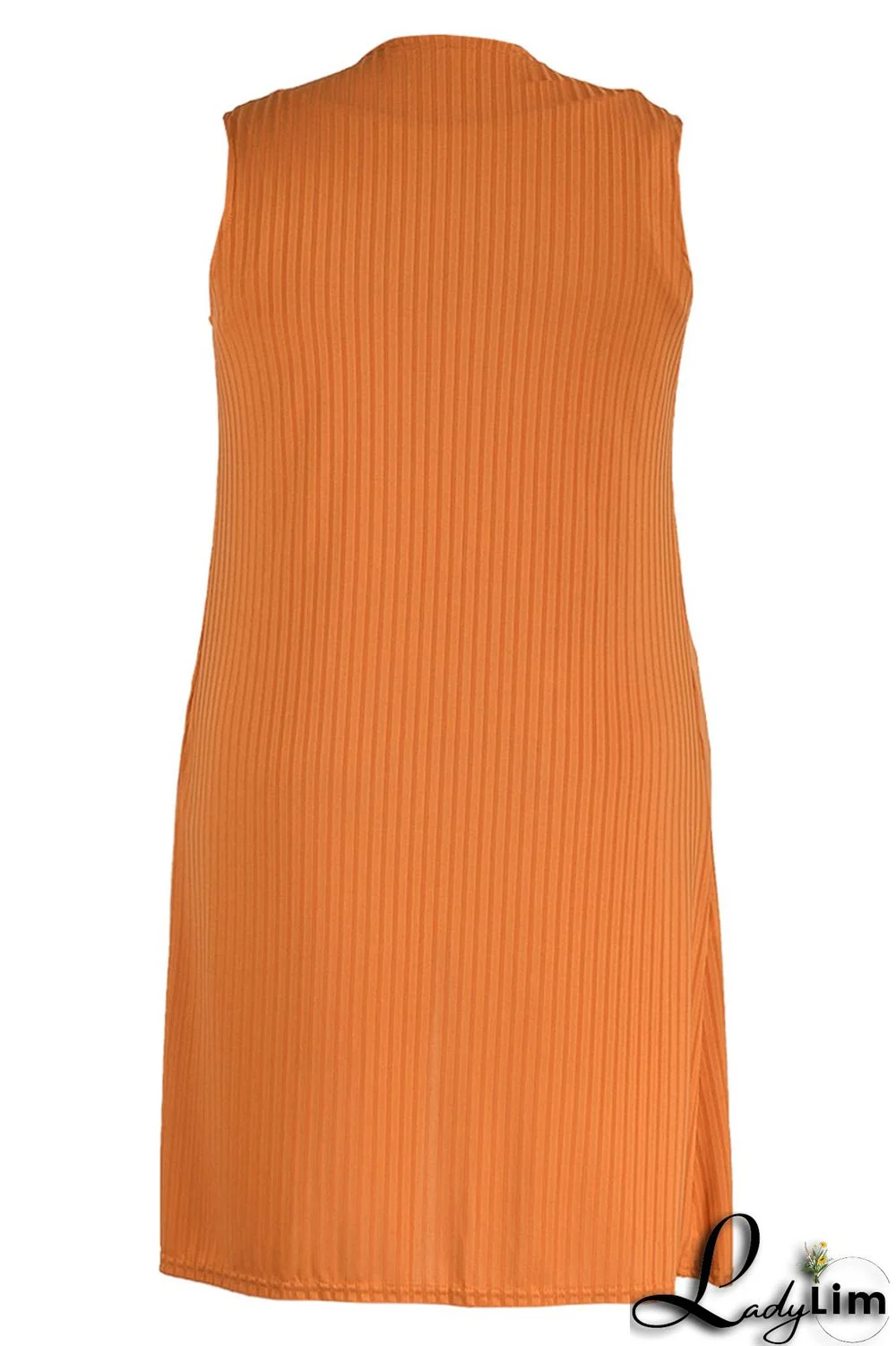 Tangerine Red Casual Solid Patchwork U Neck Plus Size Three Pieces