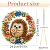 Diamond Painting Kit Hedgehog Mushroom Floral Wreath 9.45x9.45in