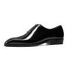Mens Black Wholecut Dress Shoes Patent Leather