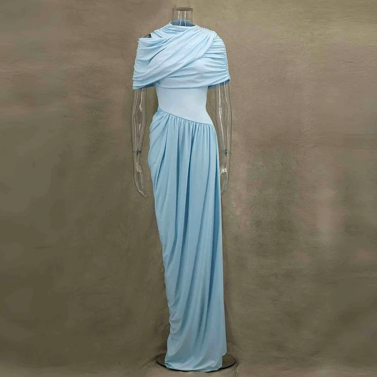 Elegant Pleated Maxi Dress
