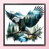 Silhouette Eagle-11CT Stamped Cross Stitch 50*50cm/19.69*19.69in
