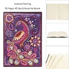 DIY Peafowl Special Shaped Diamond Painting 50 Pages A5 Students Sketchbook