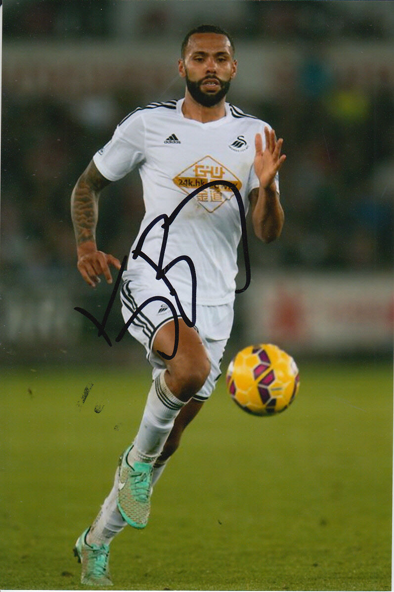 SWANSEA CITY HAND SIGNED KYLE BARTLEY 6X4 Photo Poster painting 5.