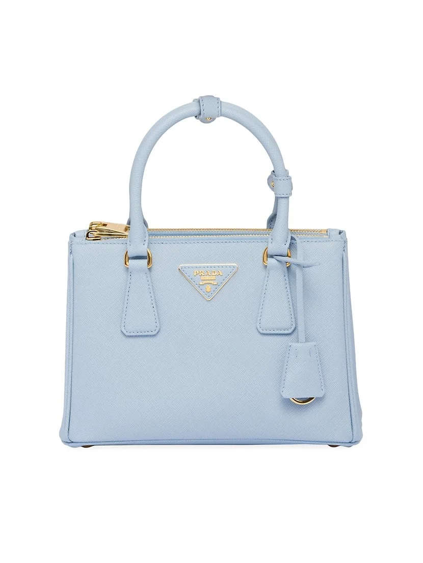 Prada Small Galleria Saffiano Leather Bag blue