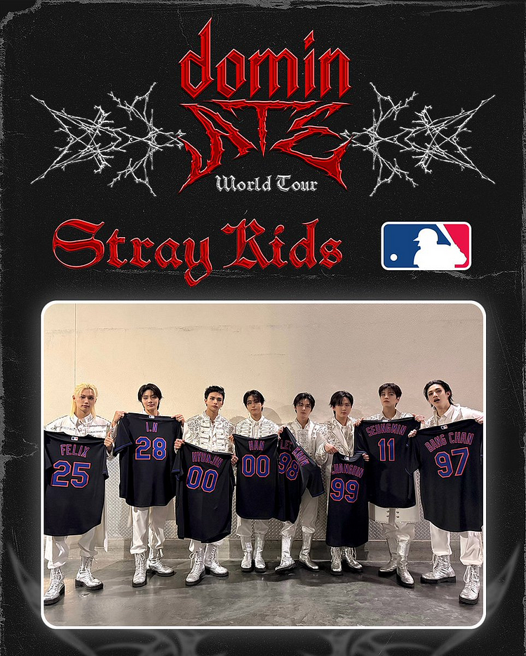2025 Stray Kids DominATE World Tour X MLB Jersey