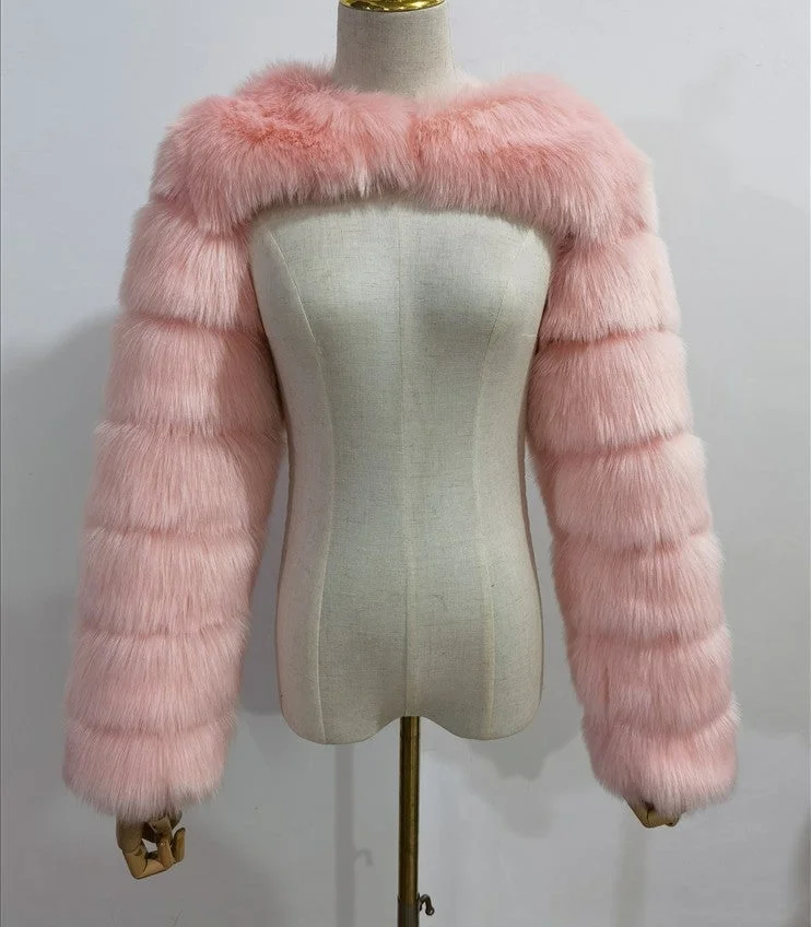 fur shawl plus size