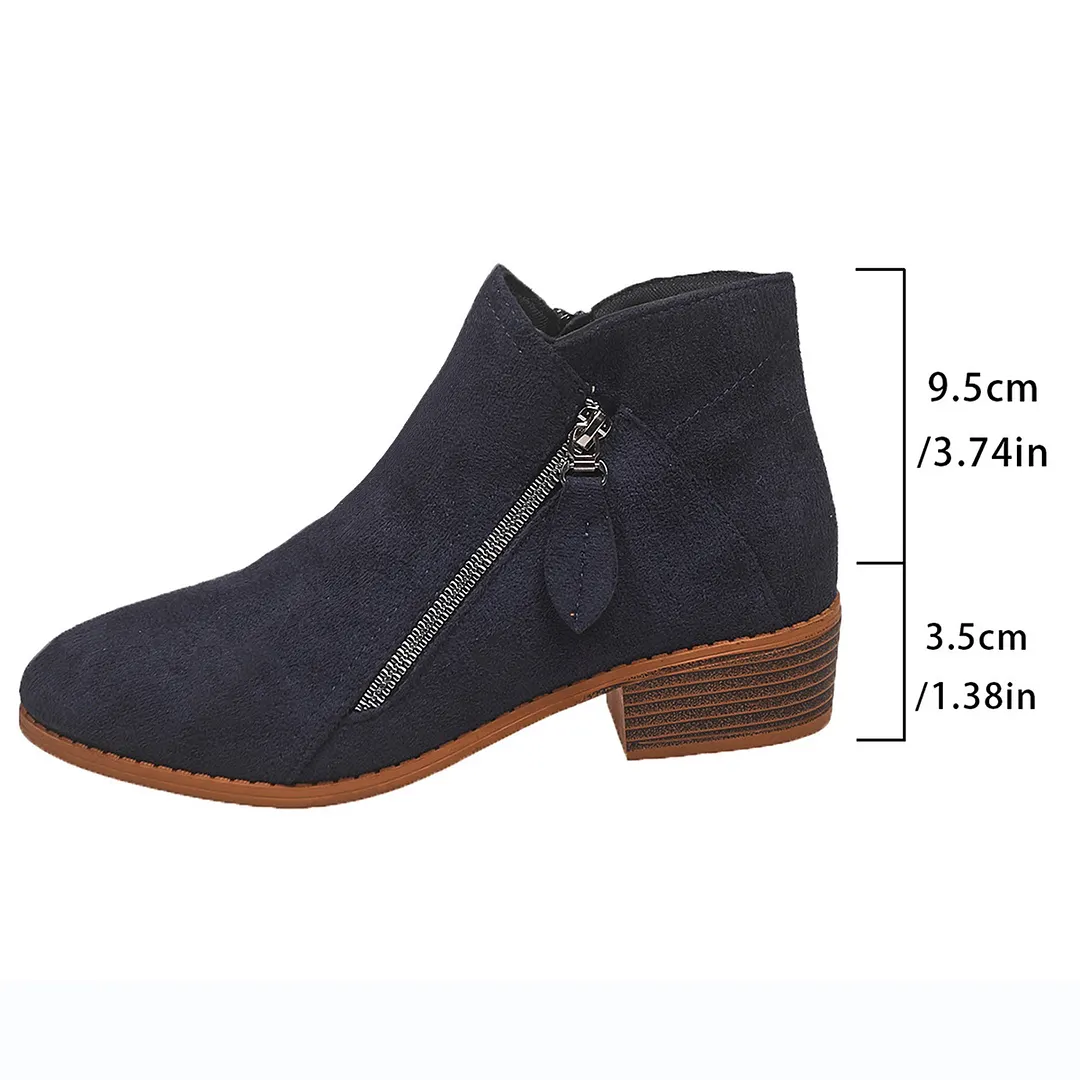 Breakj Breakj Martin Boots 2023 Autumn And Winter New Coarse Heel Side Zipper Large Size 43 Yards Female Short Boots