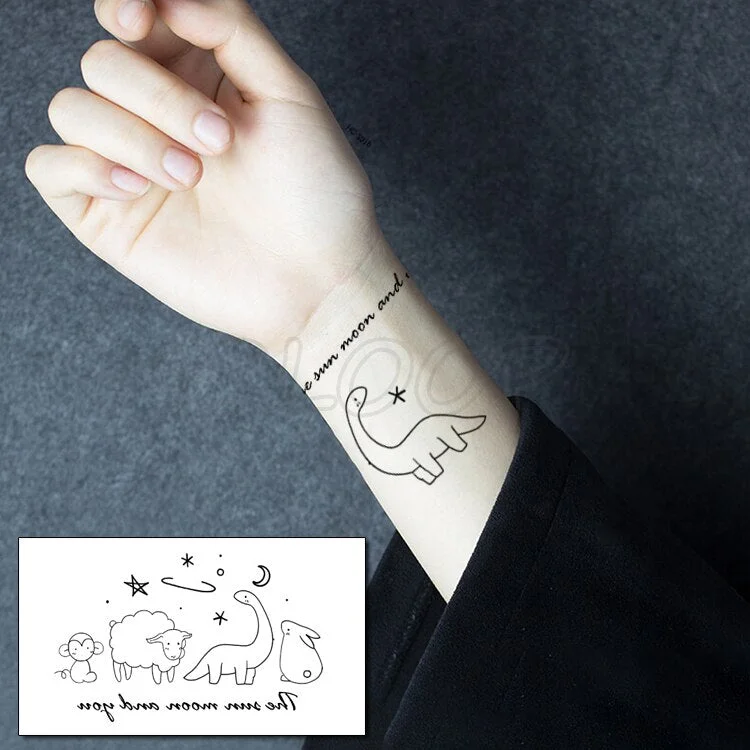 Water Transfer Black Sexy Peace Dove Birds Body Art Waterproof Temporary Fake Flash Tattoo Stickers for Man Woman Kid 10.5*6 Cm