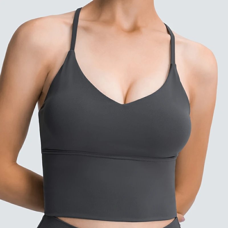 Hergymclothing fitted v neck tank of high quality