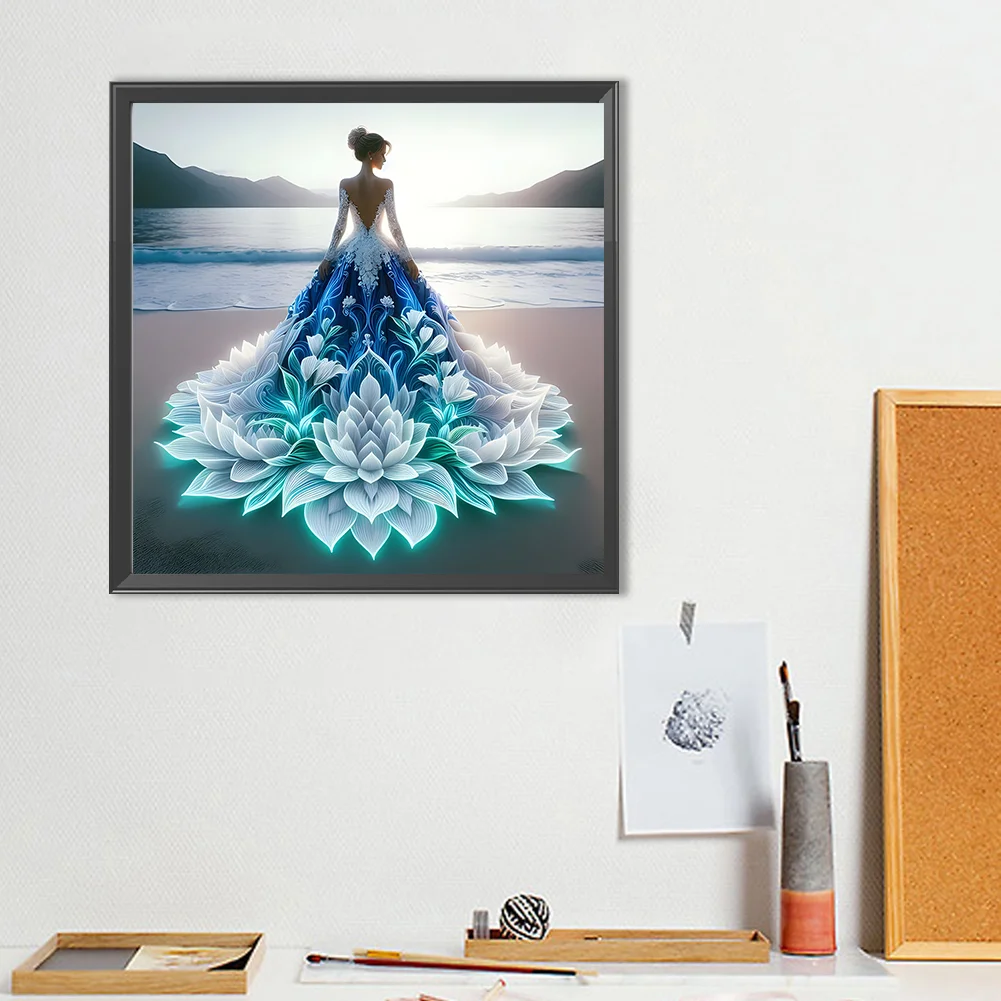 Diamond Painting - Full Round Drill - Gorgeous Skirt Beauty(Canvas|40*40cm)