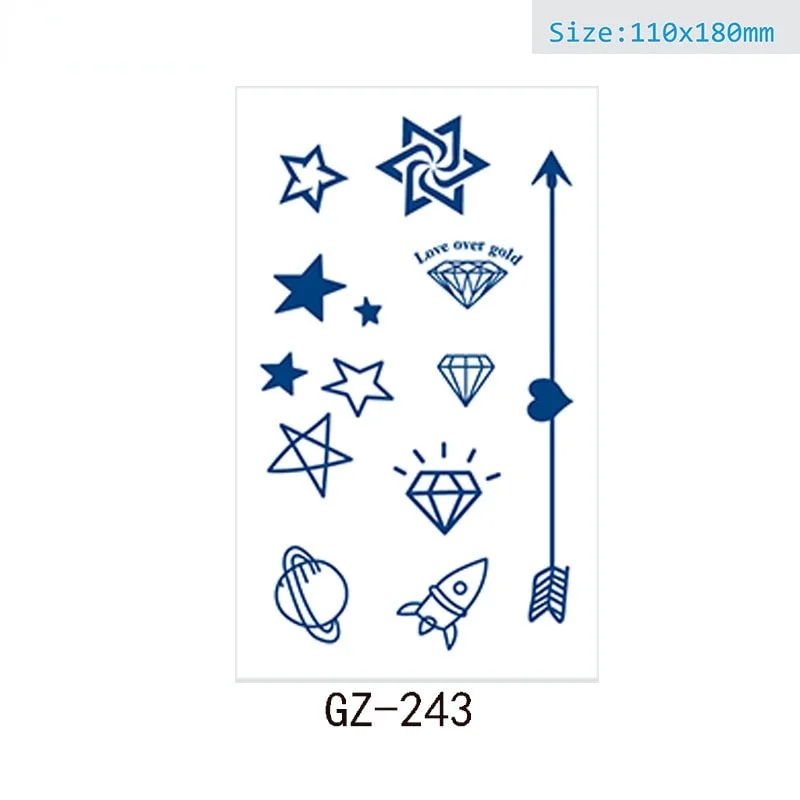 Juice tattoo stickers Net celebrity tattoo stickers lasts 15 days Herbal semi-permanent tattoo stickers