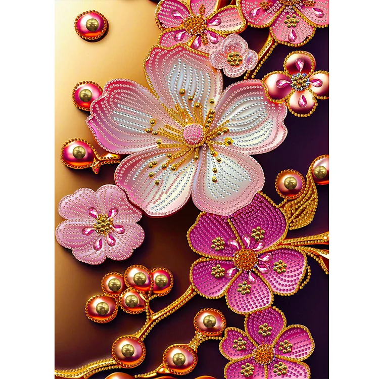 Partial Special-Shaped Diamond Painting - Jewelry Flower 30*40CM