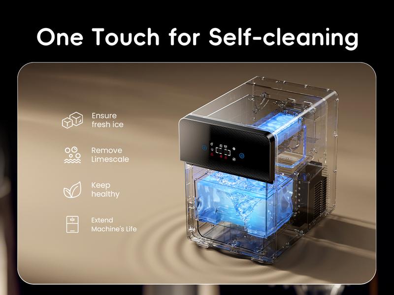 Product Introduction of ecozy 2" Clear Ice Ball Maker with CrystalFlux Technology Fastest 40 Min Production 144 Ice Balls Per Day Sphere Ice Maker with Enhanced Insulation Automatic Water Supply Self-Cleaning for Whiskey Bourbon Appliances IcemakermMachine 21