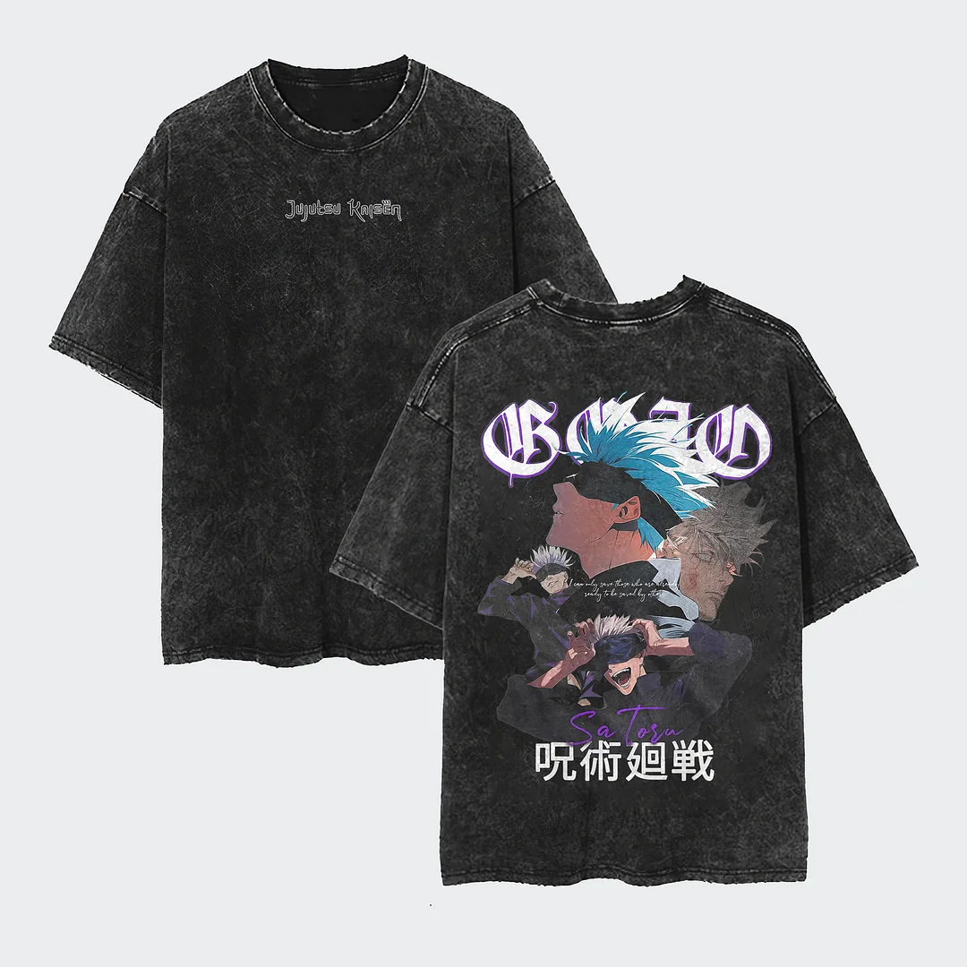 Jujutsu Kaisen Printed Unisex Washed T-Shirt