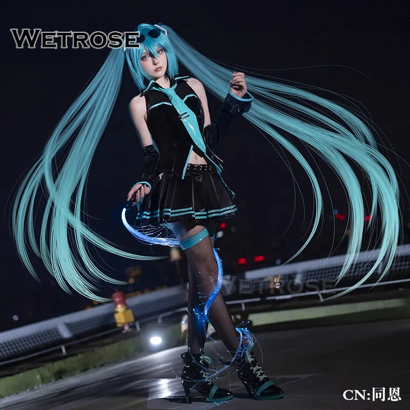 [Wetrose] In Stock Miku 16th Anniversary Black Dress Outfit Cosplay Costume