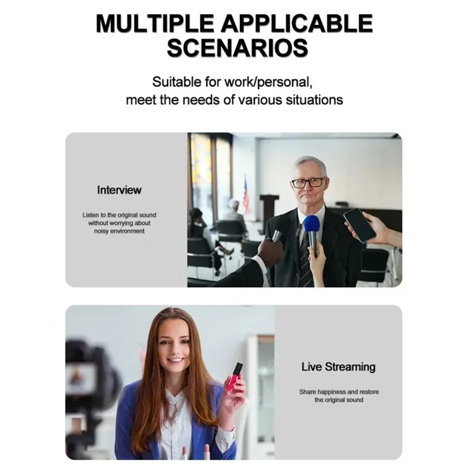 Likron Watches Likron Professional Wireless Lavalier Microphone System - Plug Play Lapel Mic for iPhone