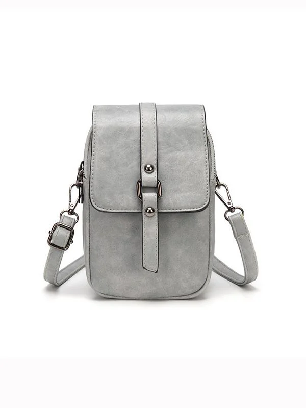 Retro Oil Wax Pu Shoulder Messenger Bag