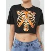 Emmiol Y2k Skull Print Crop Tee