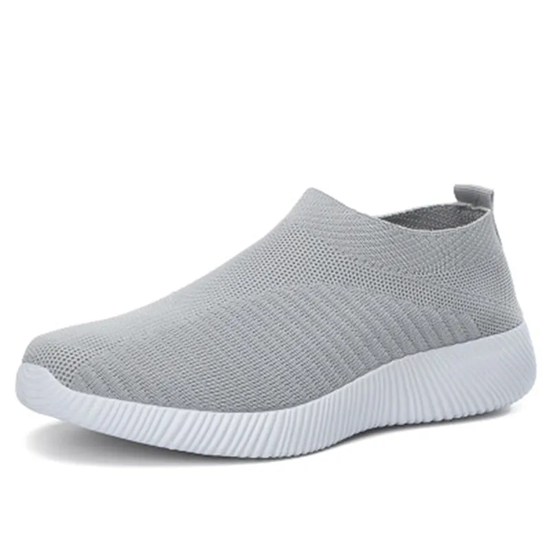 2020 Women Shoes Flat Plus Size Fashion Sock Sneakers Slip On Flat Shoes Women Loafers Walking Women Vulcanized Shoes Female