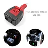 150W Power Inverter DC 12V to AC 220V Car Outlet Voltage Adapter (USB 2.1A)