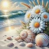 Beach Daisy-11CT Stamped/Counted Cross Stitch 40*40cm tapestrymarket