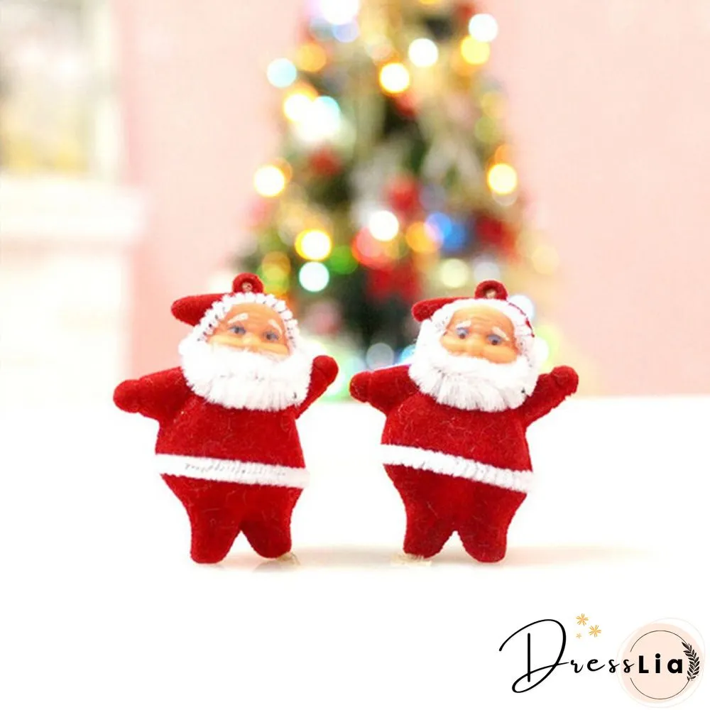 Pcs Mini Santa Claus Pendants Hanging Ornament Festival Xmas Decor Christmas Decorations