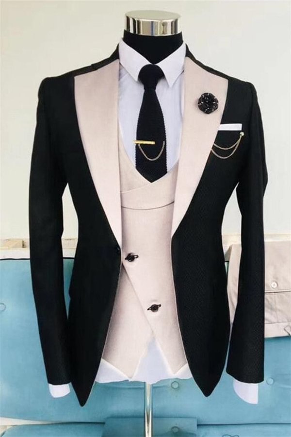 Fashion Slim Fit Prom For Mans Suits Black Wedding Tuxedos Outfit Suits | Ballbellas Ballbellas