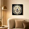 DIY Pearl Painting Dog for Home Wall Decor with Frame(30x30cm)