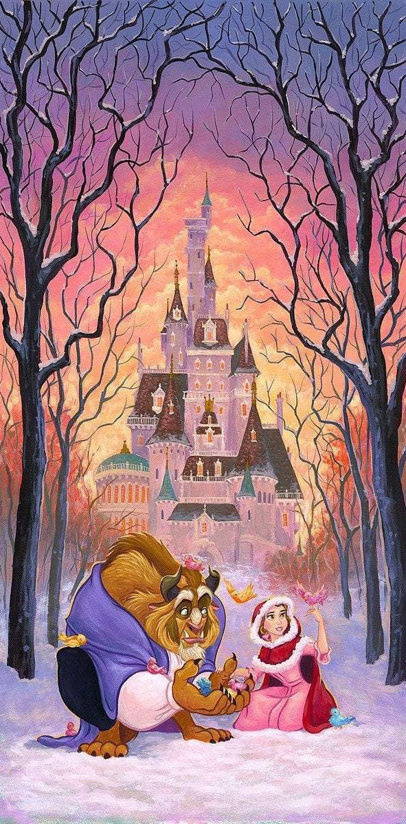 Disney Beauty And The Beast Princess Belle 30*60CM(Canvas) Full Round Drill Diamond Painting gbfke