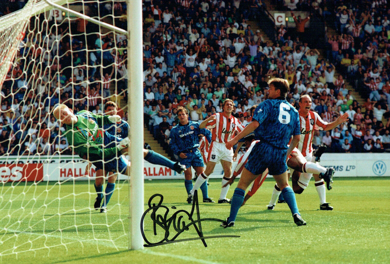 Brian DEANE SIGNED Autograph 12x8 Photo Poster painting 2 AFTAL COA Sheffield United Blades SUFC