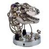 3D Metal Puzzle Kit - Moving Mechanical T-rex Head DIY Model Kit with LED Lights, 330 Pieces Steampunk DIY Assembly Toys Jigsaw Puzzles for Adults Kids, Construction Toy