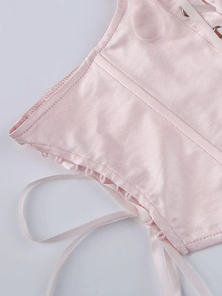 Brownm Long Sleeve Corset Mini Dress