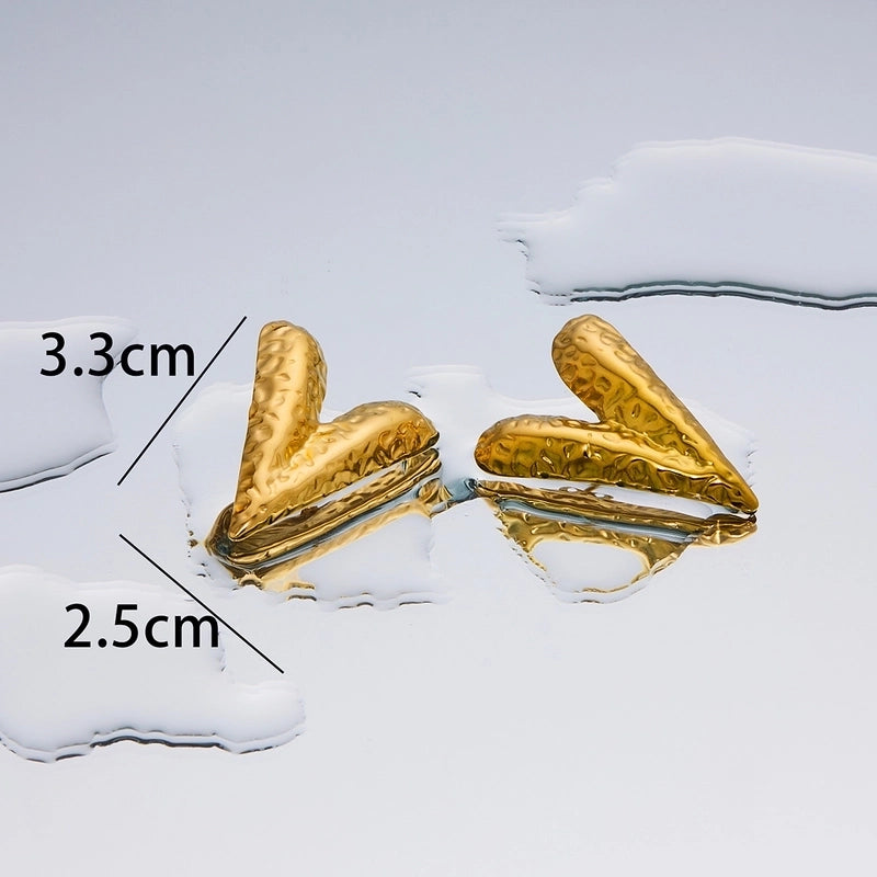 1 Pair Minimalist Geometric Plating Titanium Steel 18K Gold Plated Ear Studs
