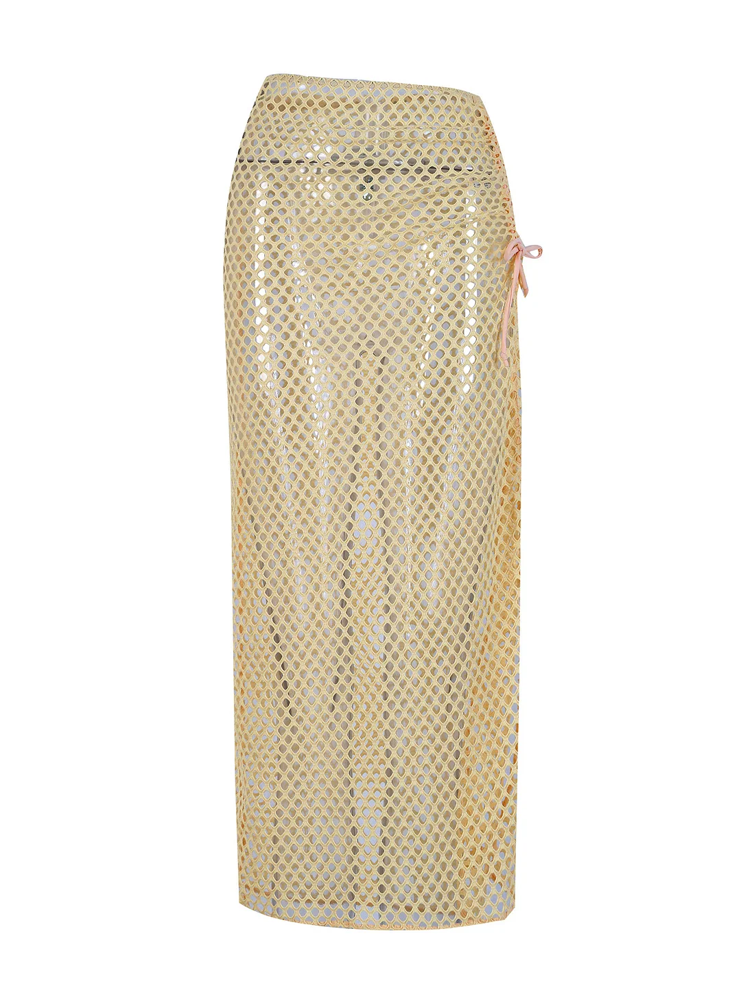 Billionm 2025 New Long-Sleeved Swimsuit Women's Half-Dress Two Sets Of Mesh Sexy Hollow