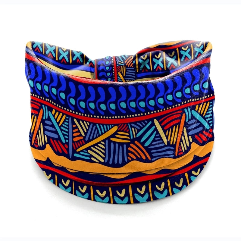 Women’s Hair Band African Print Pattern Wide Edge Elastic Knot Sports Yoga Headband Women’s Headwear Hair Accessories