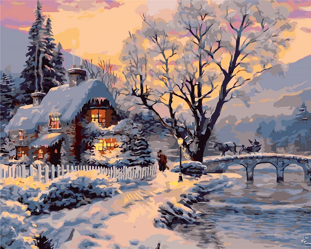 Christmas Paint By Numbers Kits UK WH-80696