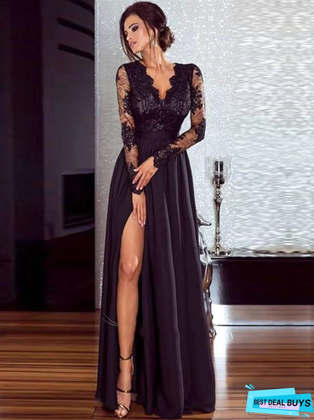 Sexy Lace Evening Dress Black Dress