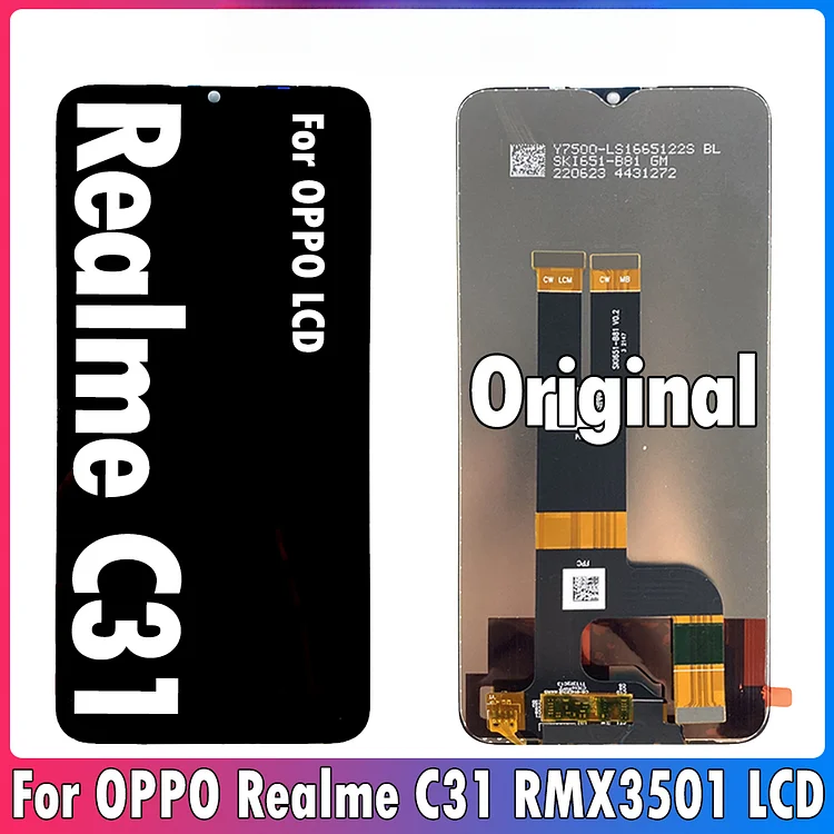 6.5inch Original For OPPO Realme C31 LCD RMX3501 Display Digitizer Touch Screen For Realme C31 LCD Replacement Repair Parts